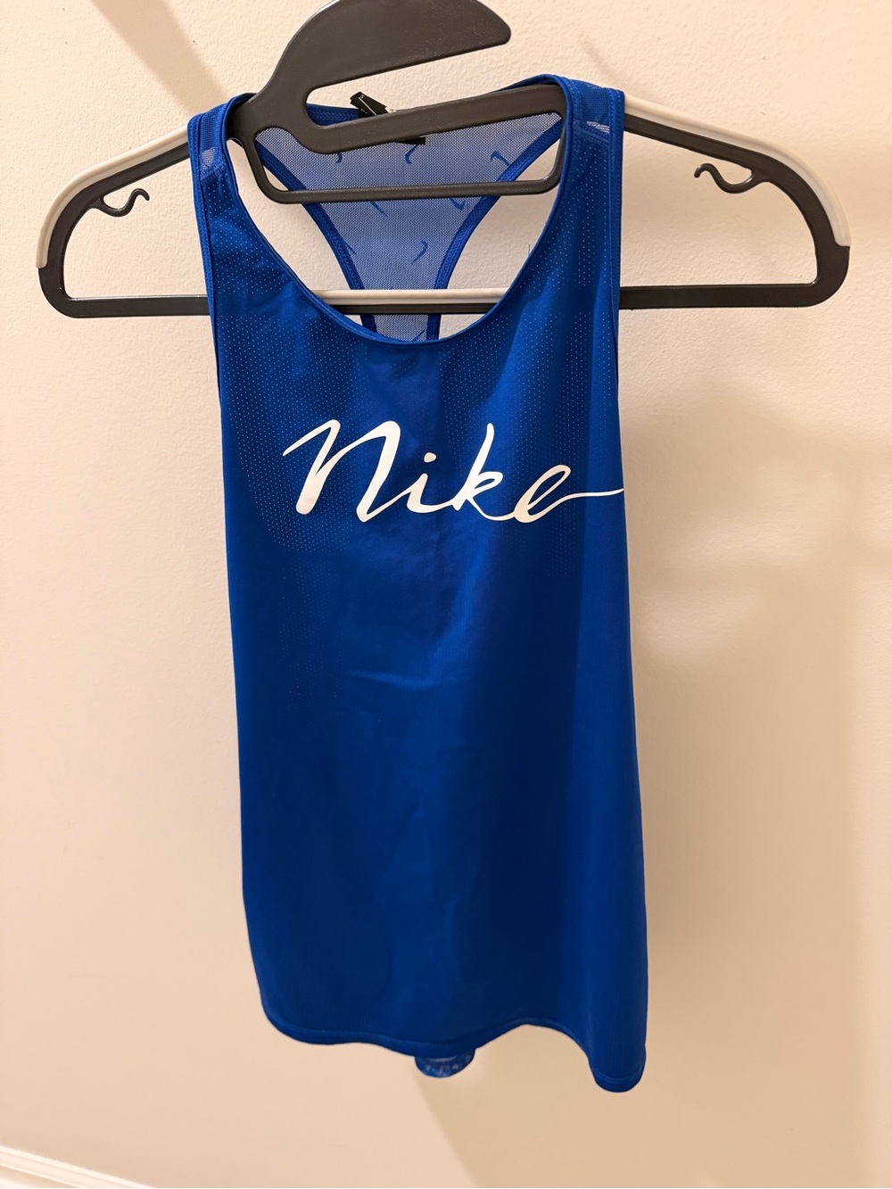 Nike Royal Blue Script Logo Racerback Tank